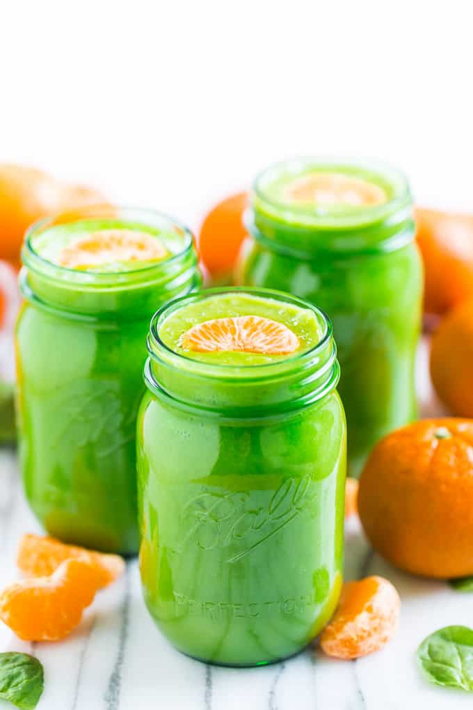 Pineapple Orange Banana Green Smoothie | Get Inspired Everyday!
