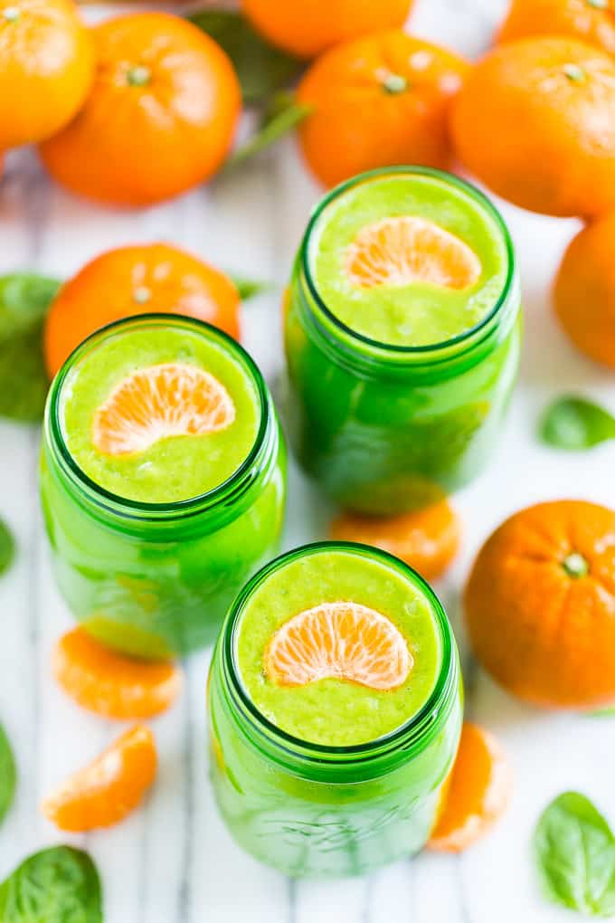 Pineapple Orange Banana Green Smoothie | Get Inspired Everyday!