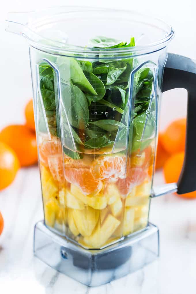 Pineapple Orange Banana Green Smoothie | Get Inspired Everyday!