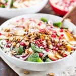 Spinach Salad with Honeycrisp Apples, Pomegranates, and Candied Nuts | Get Inspired Everyday!