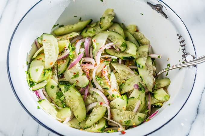 Asian Sweet and Sour Cucumber Salad | Get Inspired Everyday!