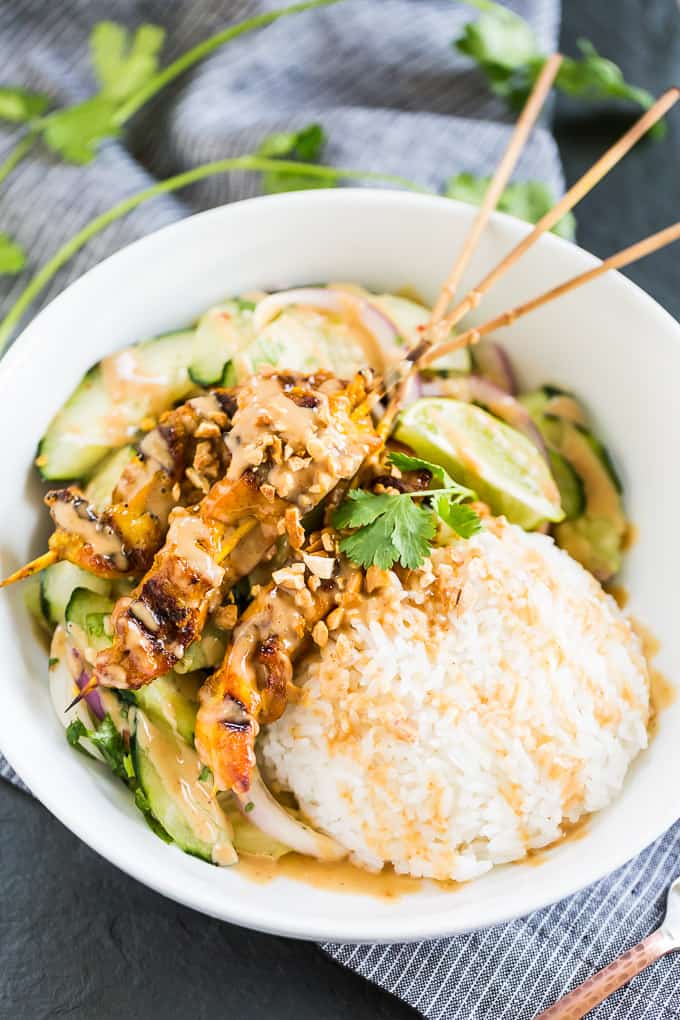 Saté Turmeric Chicken with Creamy 'Peanut' Sauce | Get Inspired Everyday!