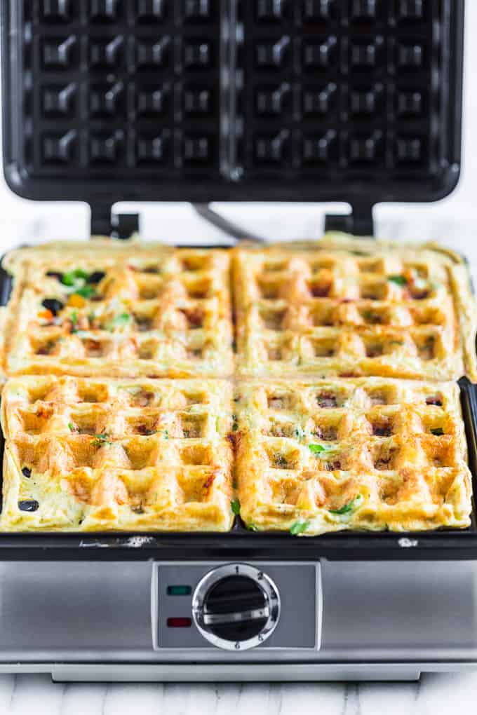 Western Omelet Waffles | Get Inspired Everyday!
