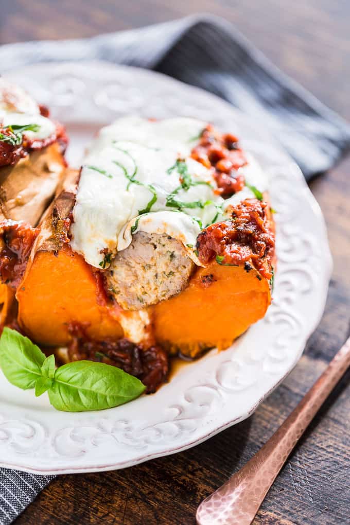 Meatball Sub Stuffed Twice Baked Sweet Potatoes | Get Inspired Everyday!