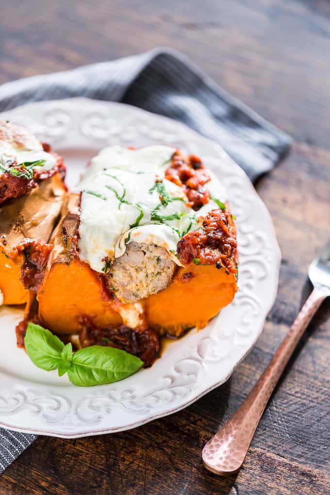 Meatball Sub Stuffed Twice Baked Sweet Potatoes | Get Inspired Everyday!