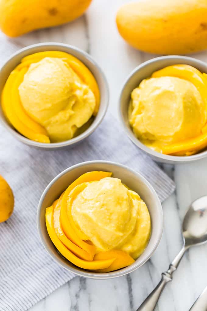 10 Minute Soft Serve Mango Ice Cream | Get Inspired Everyday!