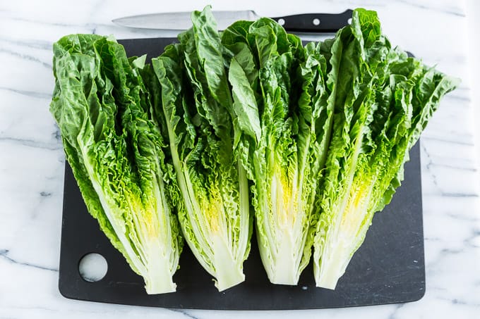 Grilled Romaine Salad with Strawberries and Fennel Vinaigrette | Get Inspired Everyday!