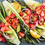 Grilled Romaine Salad with Strawberries and Fennel Vinaigrette | Get Inspired Everyday!