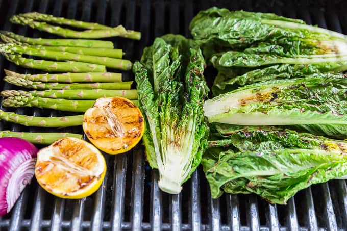 Grilled Romaine Salad with Strawberries and Fennel Vinaigrette | Get Inspired Everyday!