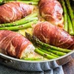 Strawberry Glazed Prosciutto Wrapped Stuffed Chicken and Asparagus | Get Inspired Everyday!