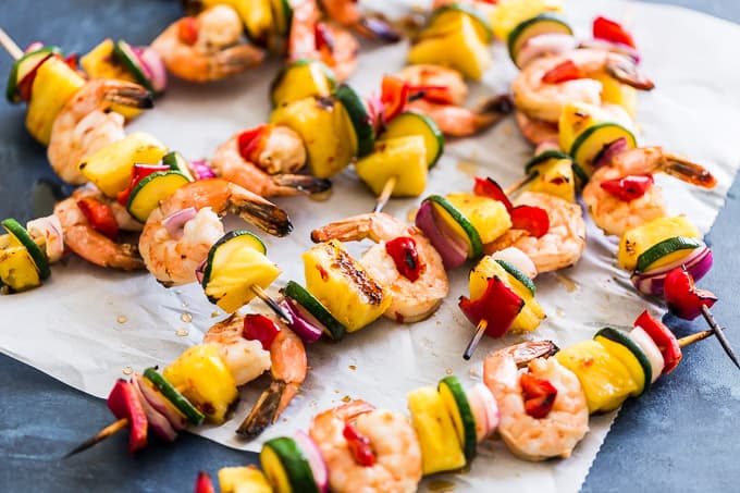 Tropical Sweet Chili Shrimp Skewers 