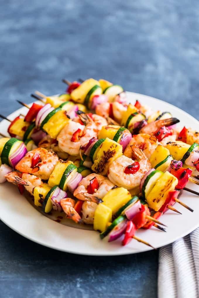 Chili Lime Shrimp & Pineapple Skewers