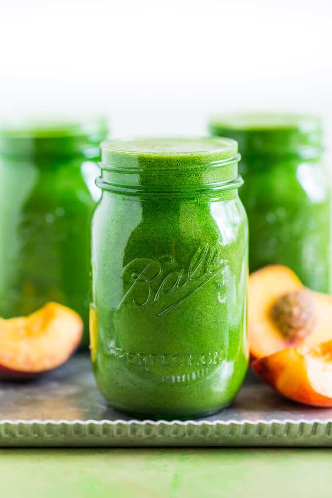 Ginger Peach Green Smoothie | Get Inspired Everyday!