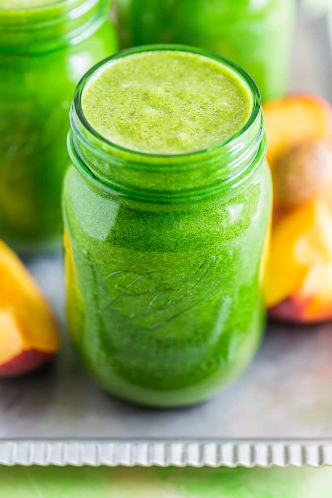 Ginger Peach Green Smoothie | Get Inspired Everyday!