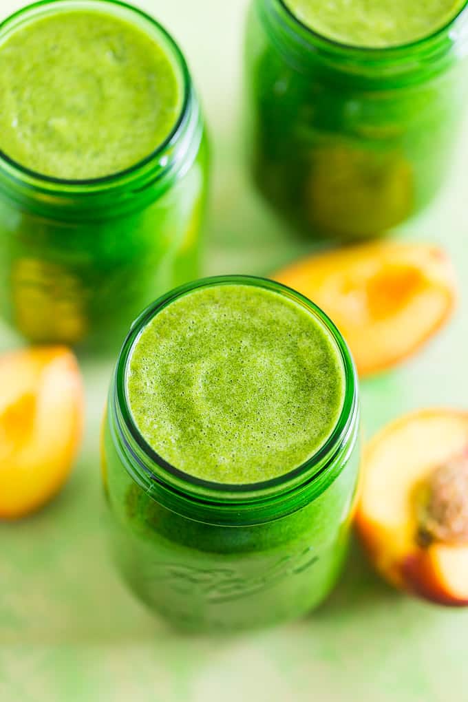 Ginger Peach Green Smoothie | Get Inspired Everyday!