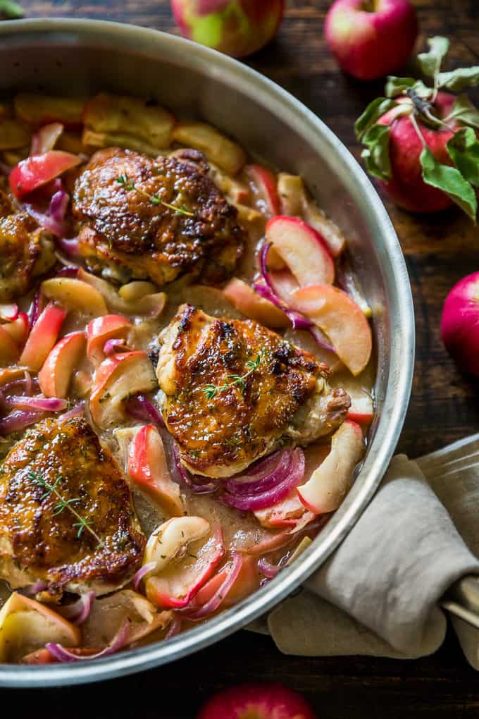 Honey Mustard Chicken Apple Skillet Dinner | Get Inspired Everyday!