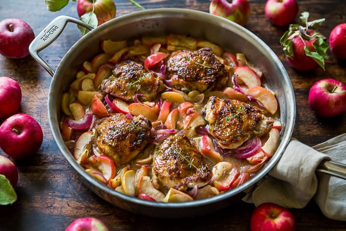 Honey Mustard Chicken Apple Skillet Dinner 