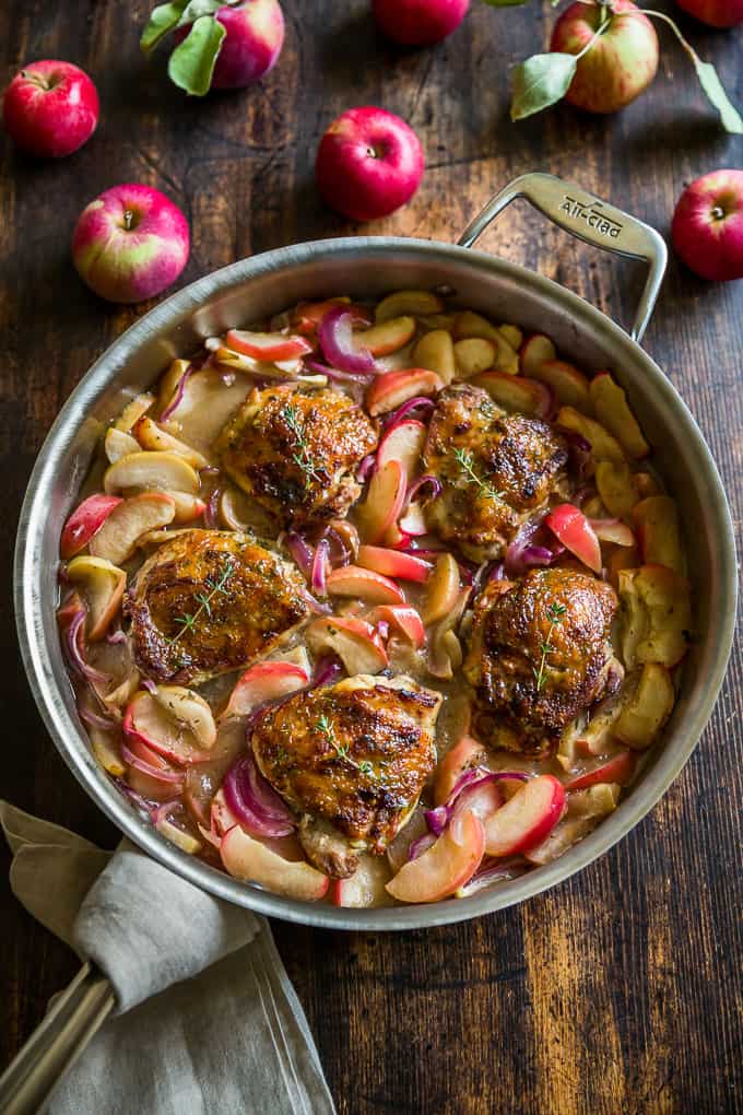 Honey Mustard Chicken Apple Skillet Dinner | Get Inspired Everyday!