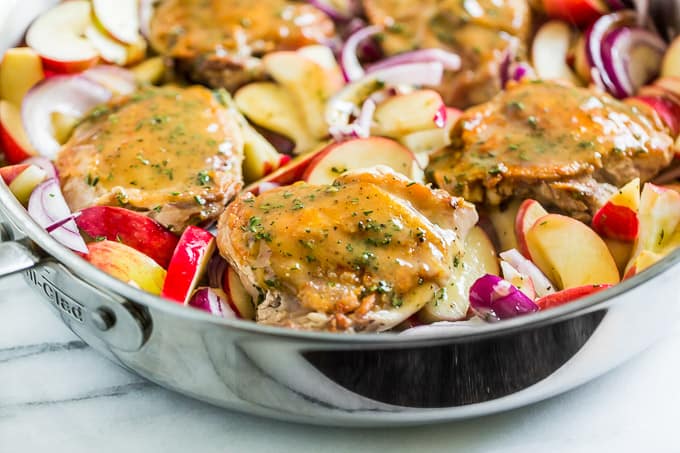 Honey Mustard Chicken Apple Skillet Dinner | Get Inspired Everyday!