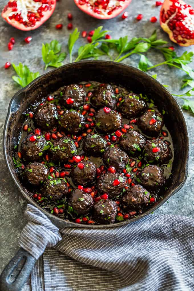 Pomegranate Glazed Moroccan Inspired Meatballs | Get Inspired Everyday!