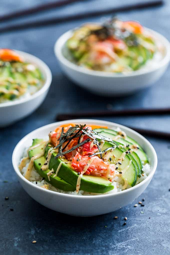 California Sushi Bowls with Japanese Togarashi Mayo | Get Inspired Everyday!