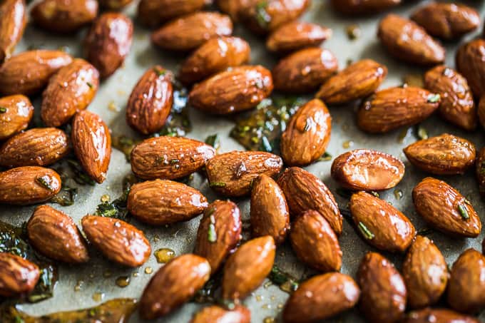 Spiced Rosemary Roasted Nuts (Oil-Free!) ~ Veggie Inspired