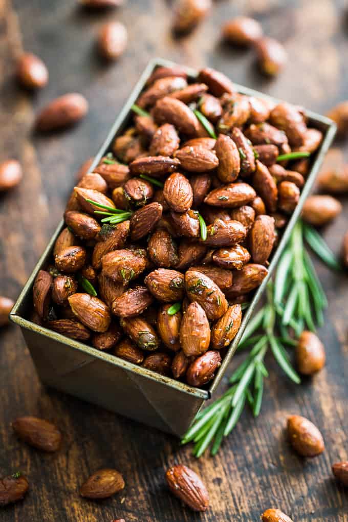 Party Almonds infused with Rosemary & Parmesan Cheese Recipe