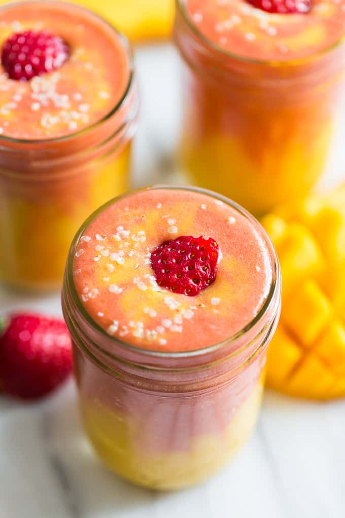 Blushing Mango Protein Breakfast Smoothie | Get Inspired Everyday!