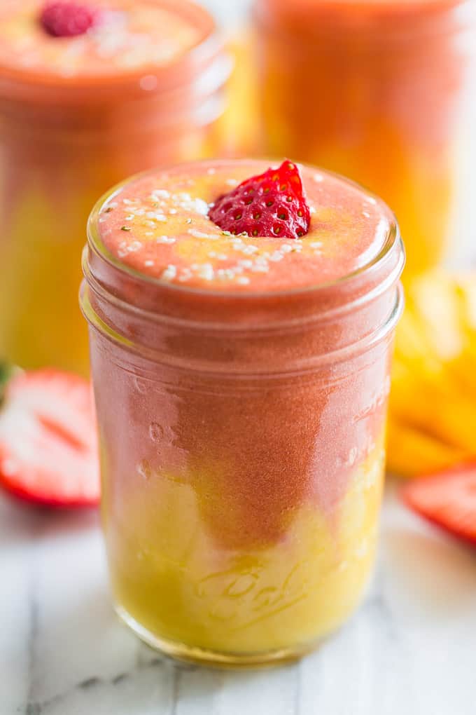 Blushing Mango Protein Breakfast Smoothie | Get Inspired Everyday!