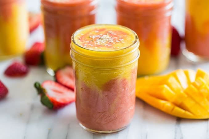 Blushing Mango Protein Breakfast Smoothie | Get Inspired Everyday!