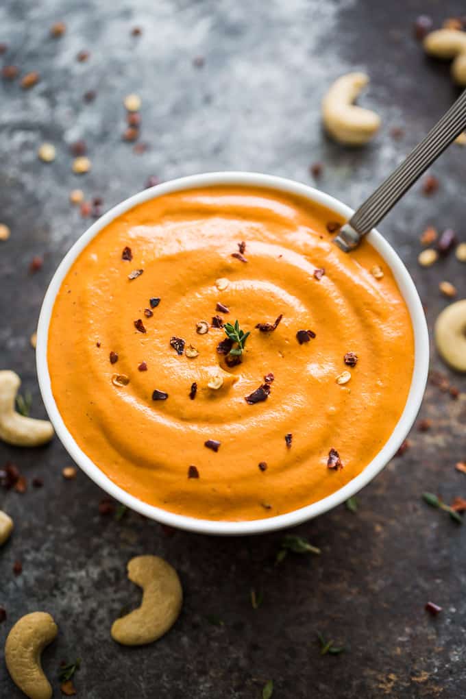 Creamy Cashew Roasted Red Pepper Sauce | Get Inspired Everyday!