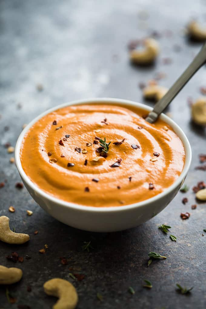 Creamy Cashew Roasted Red Pepper Sauce | Get Inspired Everyday!