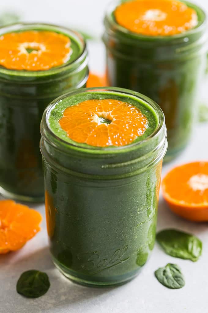 Protein Packed Mandarin Green Smoothie | Get Inspired Everyday!