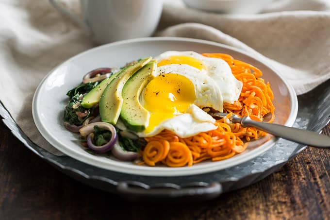 Sweet Potato Noodles and Greens Breakfast Meal Prep | Get Inspired Everyday!