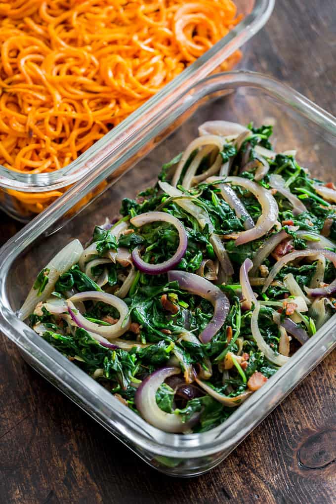 Sweet Potato Noodles and Greens Breakfast Meal Prep | Get Inspired Everyday!