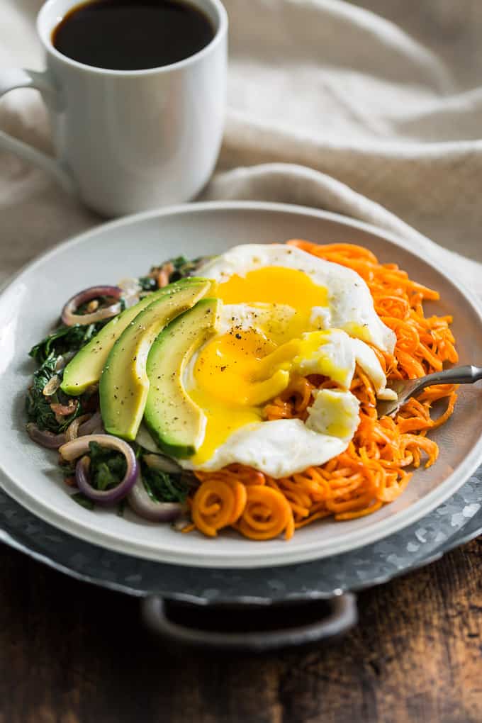 Sweet Potato Noodles and Greens Breakfast Meal Prep | Get Inspired Everyday!