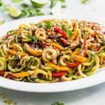 Rainbow Pad Thai Zucchini Noodle Salad | Get Inspired Everyday!