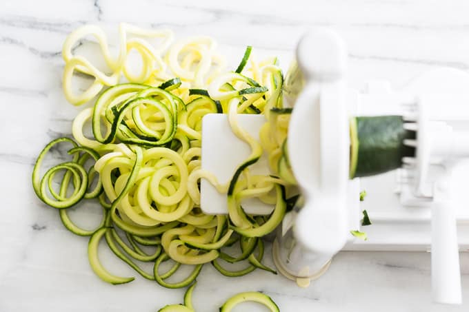 Rainbow Pad Thai Zucchini Noodle Salad | Get Inspired Everyday!