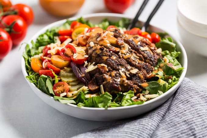 Cheeseburger Salad with Secret Sauce Dressing | Get Inspired Everyday!