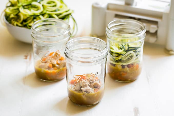 Asian Chicken Zucchini Noodle Instant Soup Jars | Get Inspired Everyday!