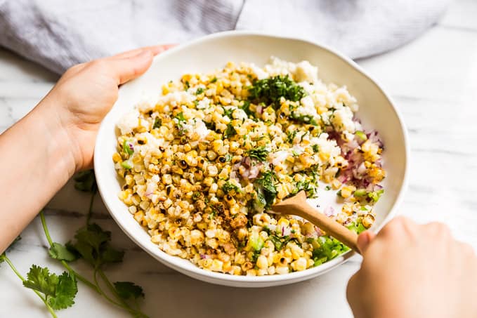 Chipotle Chicken Mexican Street Corn Salad | Get Inspired Everyday!