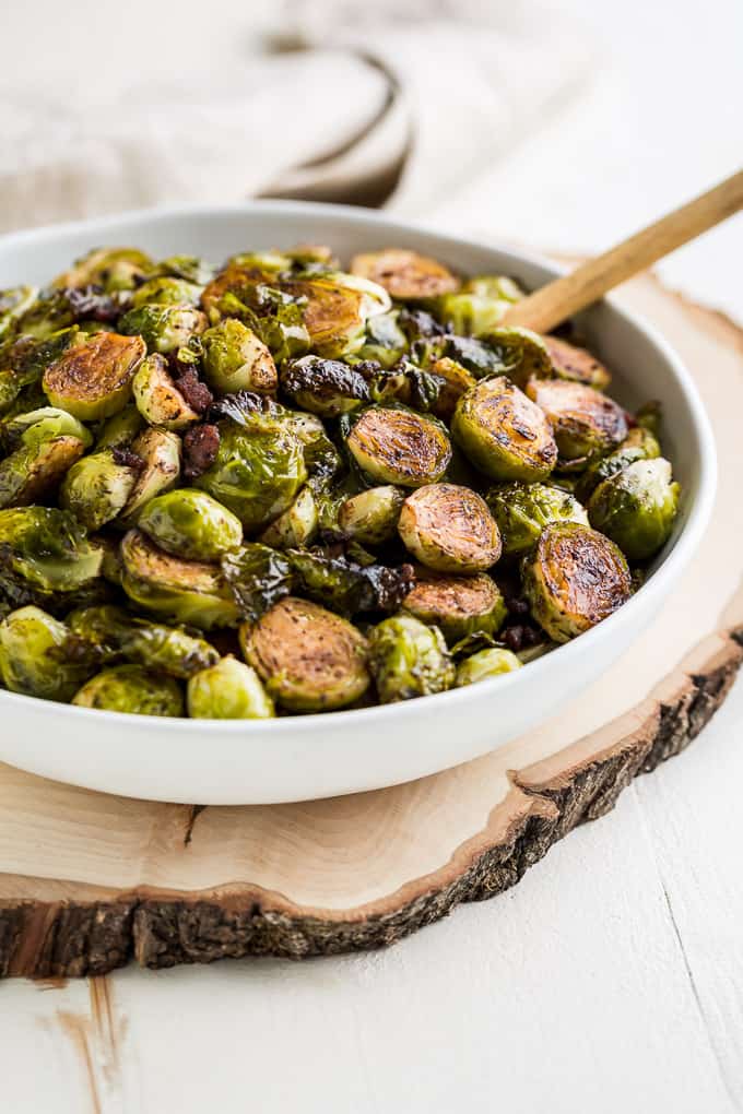 Caramelized Bacon Balsamic Brussels Sprouts | Get Inspired Everyday!