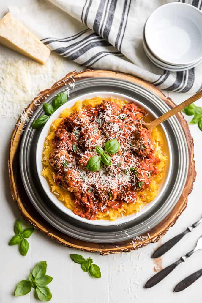 Instant Pot Spaghetti Squash with Easy Meatballs | Get Inspired Everyday!