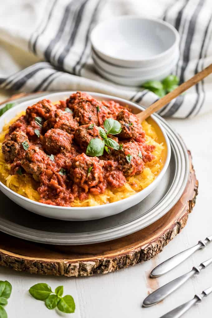 Instant Pot Spaghetti Squash with Easy Meatballs | Get Inspired Everyday!