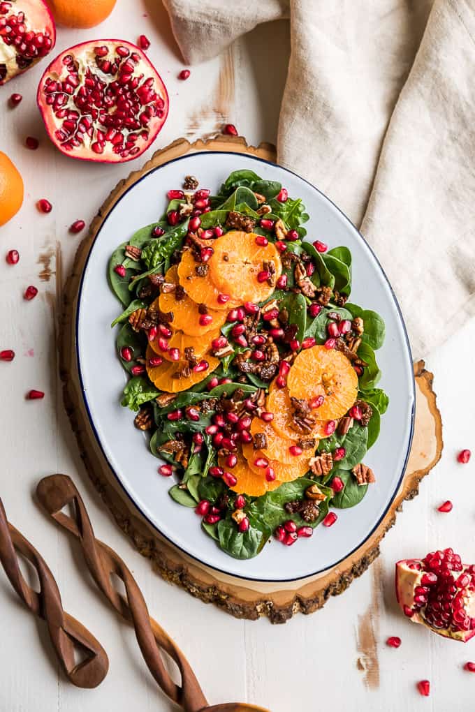 Spinach Salad with Mandarin Oranges and Warm Bacon Dressing | Get Inspired Everyday!