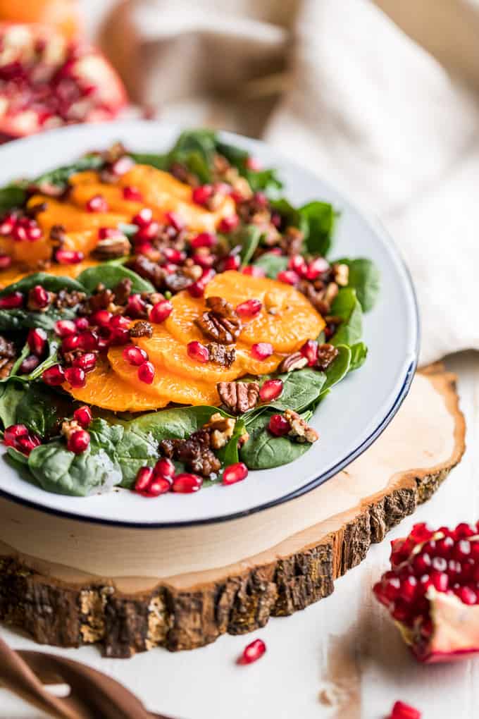 Spinach Salad with Mandarin Oranges and Warm Bacon Dressing | Get Inspired Everyday!