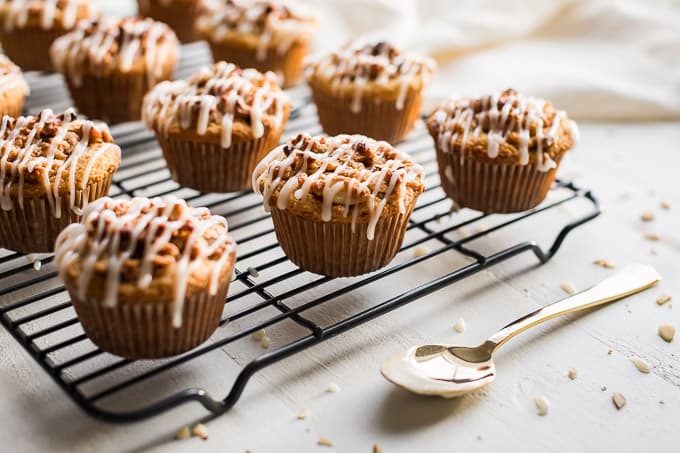 Grain Free Vanilla Bean Honeyed Coffee Cake Muffins | Get Inspired Everyday!