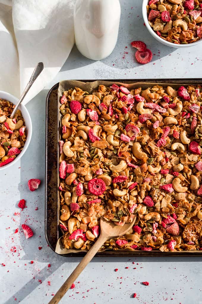 Grain Free Strawberry Granola | Get Inspired Everyday!