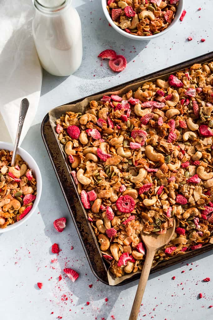 Grain Free Strawberry Granola | Get Inspired Everyday!