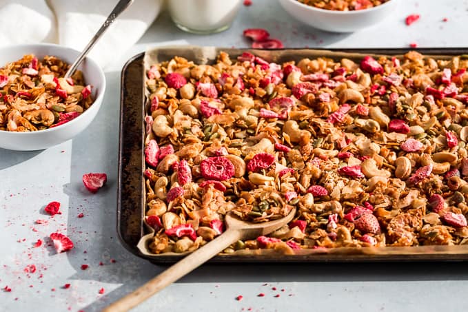 Grain Free Strawberry Granola | Get Inspired Everyday!